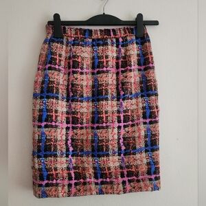 Jcrew Silk Pencil Skirt Multicolor Sz 4 Nwt Retail $240